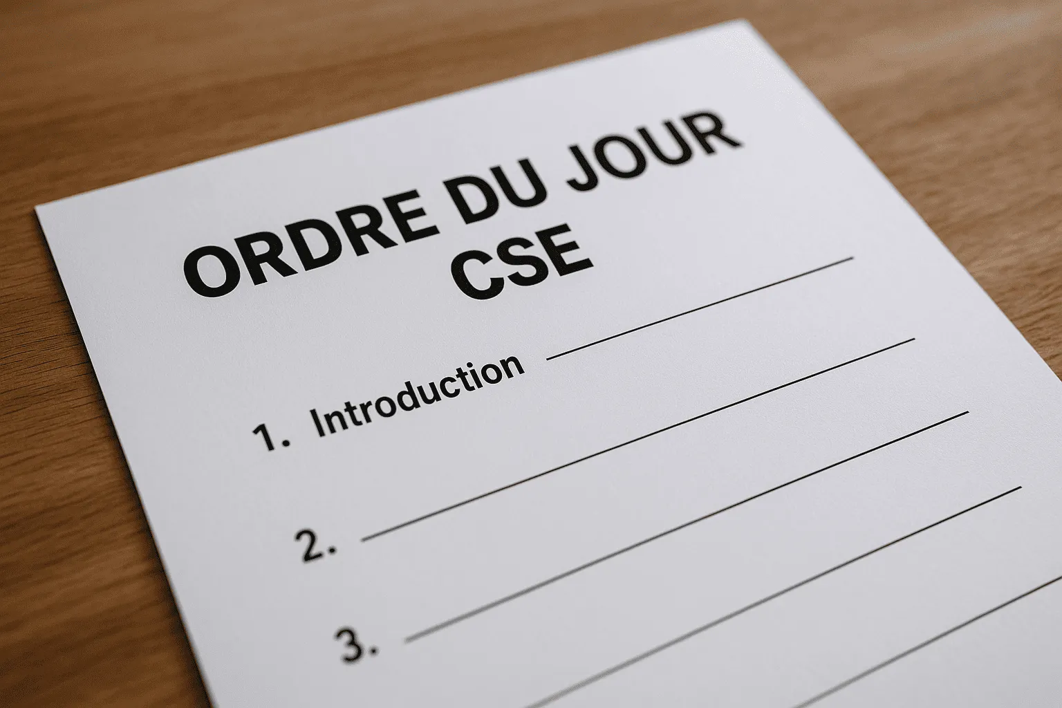 Ordre du jour de CSE : un guide avec template